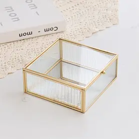 Square Glass Jewelry Box